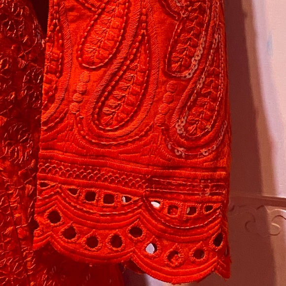 Brand new from India. Long red sequin dress US size 12 - Picture 8 of 16